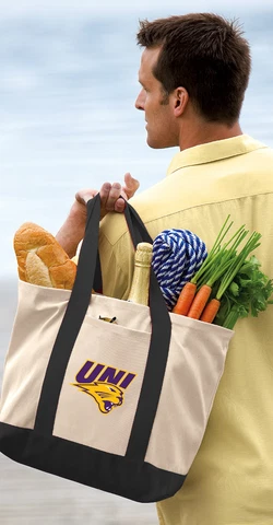 UNI Panthers Tote Bag CLASSIC CANVAS University of Northern Iowa Tote Cover