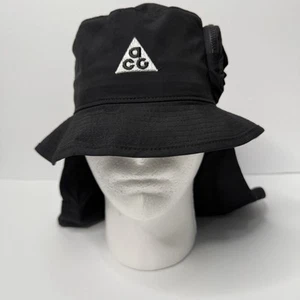 Nike Kids ACG Apex Bucket Hat Removable Neck Flap Black One Size - New - Picture 1 of 6