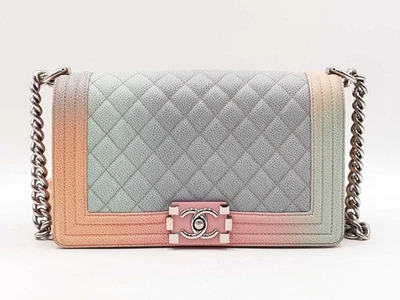 Bolso Chanel mediano para niño en cuero caviar matelassé arco iris Fw1125lrxzdu Foto 1 de 4