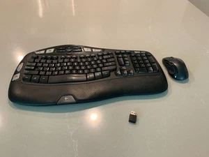 Logitech K350 (Y-Rbn90) Comfort Wave Wireless Keyboard Donge Mouse Combo - Black - Afbeelding 1 van 6