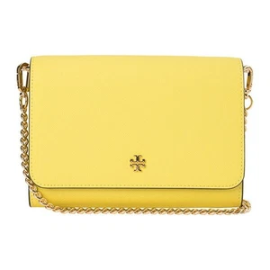 New Tory Burch Shoulder Bag Emerson Lemon Drop - Picture 1 of 9