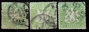 Old Germany / Wurttemberg 1865 ☀ 1 kr. Mi 30 in Shades - Picture 1 of 1