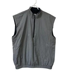 Footjoy Dryjoys Tour Herren Gr. Medium grau 1/4 Reißverschluss Nylon Windbreaker Weste Golf  - Bild 1 von 4