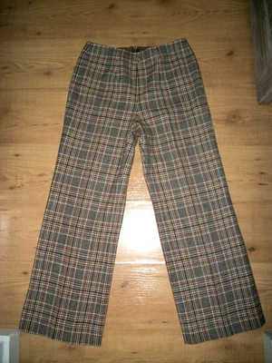 Pantalones Pendleton Vintage Mujer 100% Lana Talla 12 Tartán Marrón/Crema Cuadros Y2K Foto 1 de 4