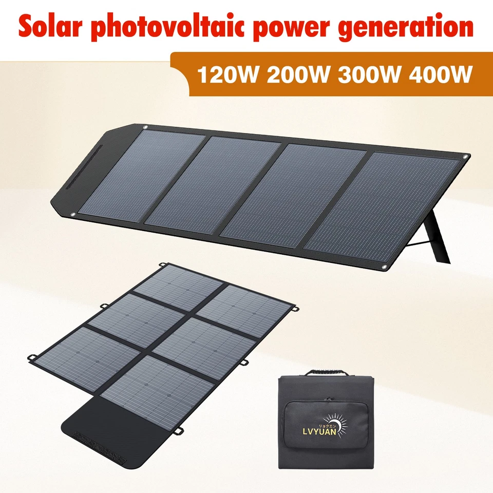 200W 300W 400W Faltbar Solarmodul Solarpanel Ladeset für Powerstation Wohnmobil - Bild 1 von 4
