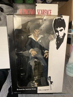 "Figura de acción Scarface Al Pacino The Enforcer Mezco 2004 10"" en caja" Foto 1 de 4