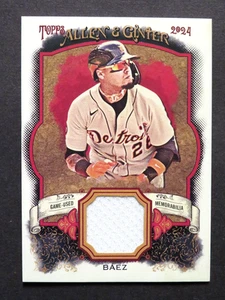 Tarjeta parche reliquia camiseta Topps Allen & Ginter Javier Báez 2024 #AGR-JB Tigers - Imagen 1 de 2