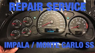 SERVICIO DE REPARACIÓN GM Impala Monte Carlo SS Instrument Gauge Cluster 01 02 03 04 05 Foto 1 de 3