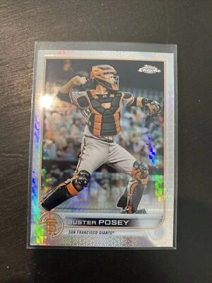 2022 Topps Chrome Buster Posey PRISM #95 San Francisco Giants - Image 1 of 2