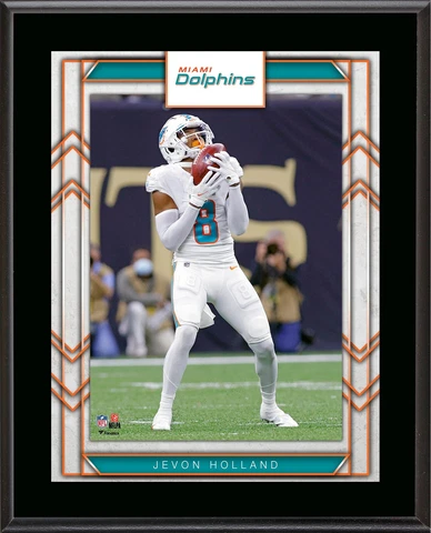Jevon Hollan Miami Dolphins 10.5" X 13" Sublimated Player Plaque Cover