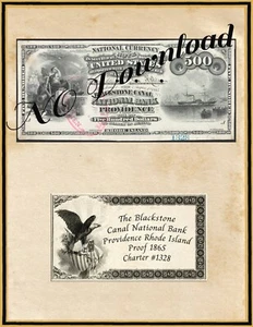 Photoshop 1865 Proof $500 Blackstone Canal Natl Bank Providence RI CH# 1328 - Picture 1 of 1