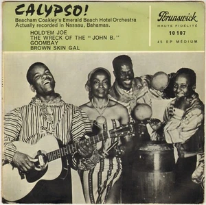 BEACHAM COAKLEY'S EMERALD ORCHESTRA "CALYPSO !" 50'S EP BRUNSWICK 10107 - Picture 1 of 4