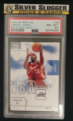 2003-04 LeBron James Skybox LE Sky's the Limit #16 PSA 8.5 RC Rookie Card Cavs - Image 1 of 2