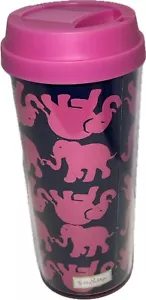 Tazza termica LILLY PULITZER in zanna in elefante rosa blu sole 16 oz - Foto 1 di 4