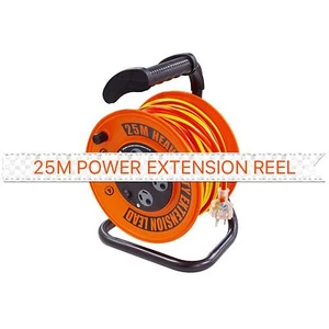 25M POWER EXTENSION CORD CABLE REEL WITH 4 WAY POWER BOARD - 25 METERS - Picture 1 of 1