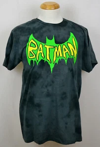 Camiseta gráfica con logotipo de Batman verde limo DC Comics superhéroe usada gris nueva con etiquetas - Imagen 1 de 2