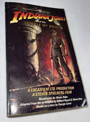 Indiana Jones Temple of Doom Movie Novelization Paperback 1984 James Kahn Lucas - Image 1 of 4