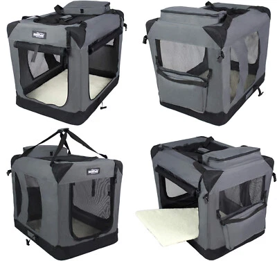 Cajón blando plegable EliteField 3 puertas para perros 30"L x 21"W x 24"H gris hasta 40Lb Foto 1 de 4