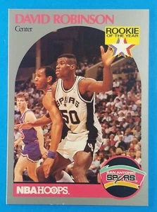 1990 HOOPS #270 DAVID ROBINSON SPURS ROOKIE OF THE YEAR HOF - Foto 1 di 3