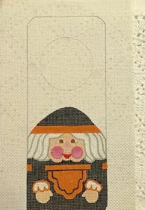 Hilary Needlepoint Hand Stitch Painted Canvas Model D21 Halloween Witch 14 Ct - Picture 1 of 3