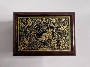 Damascene Gold Windmill Jewelry Box Toledo Spain By Manufacturas Anframa - Picture 1 of 16