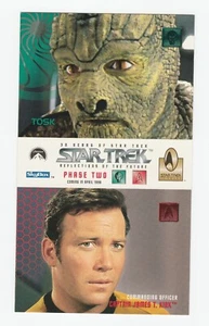 "Hoja de tarjetas promocionales Skybox Star Trek 1996 fase dos sin cortar 6"" x 3,5" - Imagen 1 de 2