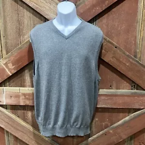 Izod Wool Blend Sweater Vest Men’s XL Gray Lightweight V-Neck Career Old Money - Picture 1 of 16
