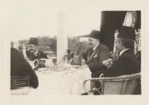 EGYPT old Rare Photo King Fouad 1st During His Visit to Cairo Municipality 1934 - Picture 1 of 3