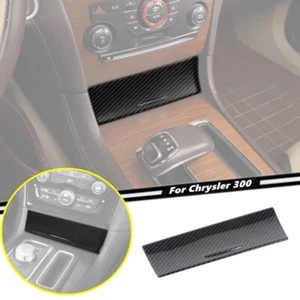 For 2011-2023 Chrysler 300 Carbon Fiber Center Console Shifter Storage Box Trim - Picture 1 of 10