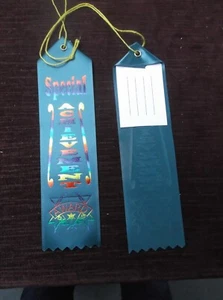 SPECIAL ACHIEVEMENT teal ribbon rainbow foil letters card & string lot of 7 - Picture 1 of 1