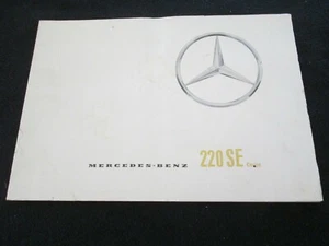 Mercedes Benz 220SE 1961 1962 cupé W111 folleto raro catálogo de ventas original - Imagen 1 de 9