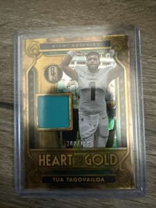 2023 NFL Gold Standard Tua Tagovailoa Patch /199 Heart Of Gold Miami Dolphins