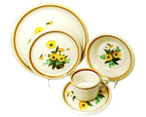 A BASKET OF SUNSHINE DC802 by Mikasa 5 Piece Place Setting NEW NEVER USED Japan - Picture 1 of 24