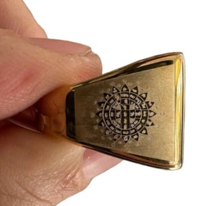 Anillo Naga Mantra tamaño US.9 Placa de Oro Inoxidable Serpiente Dragón Amuleto Tailandés - Imagen 1 de 2