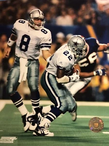 Dallas Cowboys Emmitt Smith/Troy Aikman 8 x 10 NFL Licensed Action Photo 🔥🔥🔥 - Picture 1 of 1