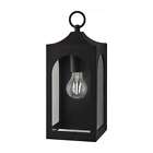 Hampton Bay Tremont 1-Light Black Outdoor Wall Light Fixture with Clear Glass