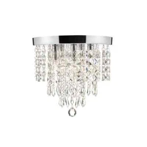 Merra 11 in. 5-Light Chrome Flush Mount Chandelier with K9 Crystals - Picture 1 of 10