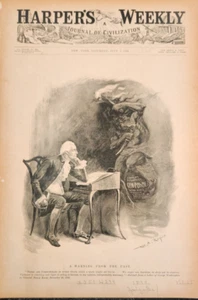 A Warning From The Past Anarchy Discontent George Washington Harpers Weekly 1894 - Picture 1 of 1