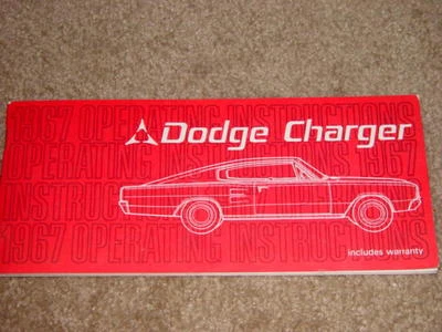 Dodge Charger 1967 manual del propietario original de fábrica primera edición como nuevo original Foto 1 de 4