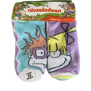 Calcetines Nickelodeon No Show para mujer - 10 pares ~ talla de zapato - 4-10 ~ nuevos con etiquetas - Imagen 1 de 8