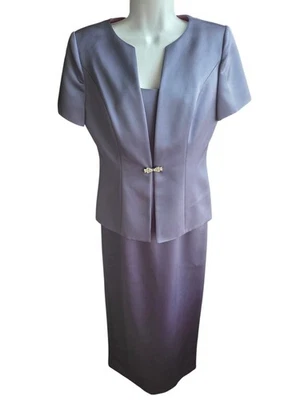 NWT Alex Evenings Blue 2 Pc Dress Set, Sparkles Buttons Size 8P - Image 1 of 4