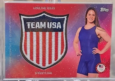 Adeline Gray 2016 Topps U.S. Olympic Team Crest Commemorative Patch Card #/25 - Image 1 of 2