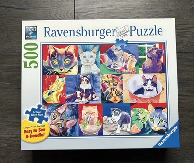 Rompecabezas Ravensburger Hello Kitty Kat 500 piezas formato de pieza grande - Completo Foto 1 de 4