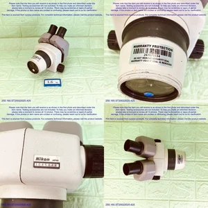 Nikon SMZ645 MicroScope MISSING Eyepiece&Body Scratch as photos, SN:1534,Tested - Picture 1 of 24