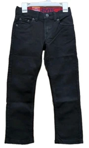 New Levi's Youth Boy's Slim Flex Stretch Straight 511 Denim Jean Black Size 7 O4 - Picture 1 of 6