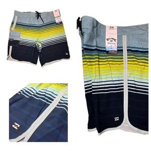 Bañador Billabong Board Shorts Para Hombre Talla 34 73 Rayas Pro Surf ELASTIZADO HAZ - Imagen 1 de 9