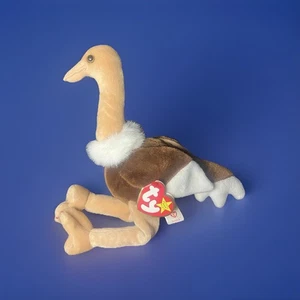 Vintage 1997 Ty Beanie Babies Stretch Ostrich Beanbag Stuffed Animal Toy! Plush - Picture 1 of 7