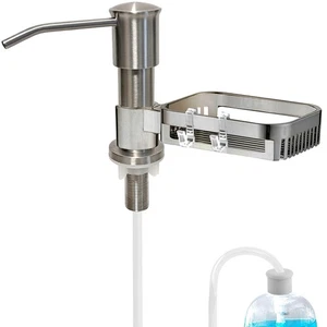 Soap Dispenser for Kitchen Sink, Built in Sink Soap Dispenser Pump with Spong... - Picture 1 of 7