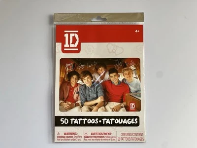 1D One Direction Temporary Tattoos 50 Fan Original Merchandise (2012) Brand New