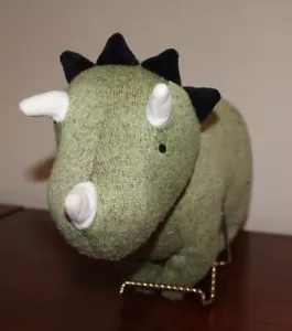 Pillow Fort Green Triceratops Dinosaur Plush Stuffed Animal Throw Pillow - Picture 1 of 3